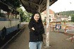 Janika na autobusovm ndra v Suici. (ek na odvoz)